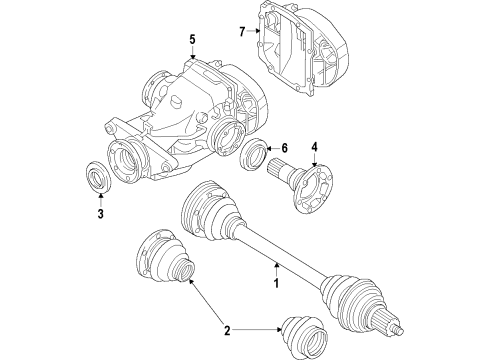 2011 BMW Z4 Rear Axle, Axle Shafts & Joints, Differential, Drive Axles, Propeller Shaft Automatic Gearbox Drive Shaft Diagram for 26107599423