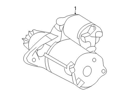 2022 Lexus NX450h+ Starter STARTER ASSY Diagram for 28100-24140