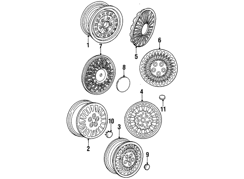 1991 Chrysler LeBaron Wheels, Covers & Trim MEDALLION-Acrylic "Chrysler" Diagram for 4626062