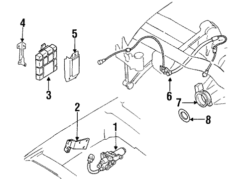 1993 Nissan D21 Anti-Lock Brakes Sensor Anti SKID Diagram for 47900-92G01