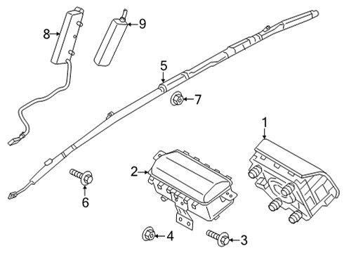 2021 Genesis G80 Air Bag Components Sensor Assembly-A Type C Diagram for 95920T1100
