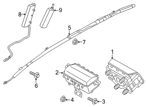 2021 Genesis G80 Air Bag Components SENSOR ASSY-A TYPE CRASH Diagram for 95920-T1100