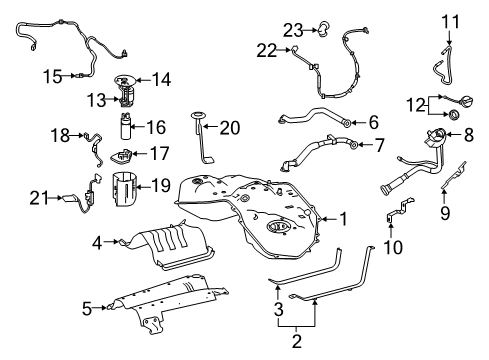 2019 Lexus LC500h Senders Pipe Sub-Assembly, Fuel Diagram for 77201-11100