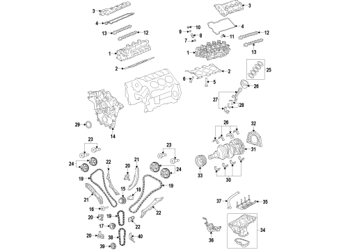 2014 Ram 1500 Engine Parts, Mounts, Cylinder Head & Valves, Camshaft & Timing, Oil Pan, Oil Pump, Crankshaft & Bearings, Pistons, Rings & Bearings, Variable Valve Timing Insulator Diagram for 68089046AE