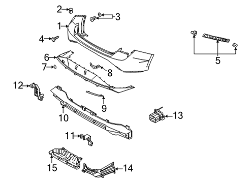 2022 Hyundai Elantra Bumper & Components - Rear Lamp Assembly-Rear R/REFL, LH Diagram for 92405-AA200