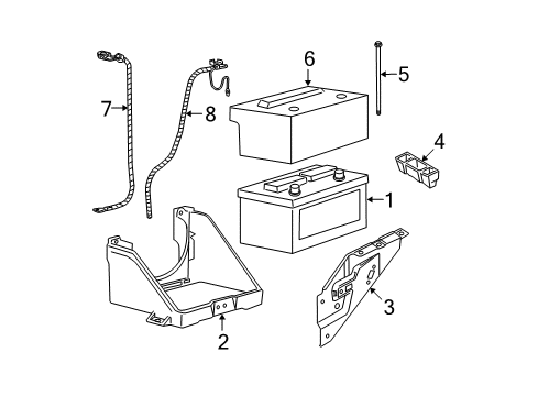 2009 Ford F-250 Super Duty Battery Support Brace Diagram for F81Z-10769-B