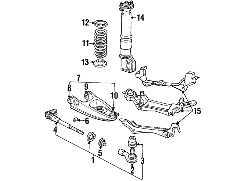 1997 Buick LeSabre Rear Suspension Components, Lower Control Arm, Ride Control, Stabilizer Bar Rear Springs-Rate 36 N/Mm Load 3900 Diagram for 22077130