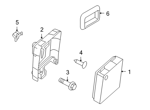 2013 Ford Police Interceptor Sedan Lane Departure Warning Bracket U-Nut Diagram for -W714293-S424