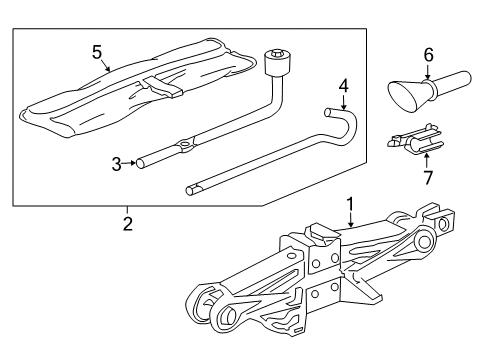 2021 Honda CR-V Jack & Components Tool Set Diagram for 89000-T0G-A00