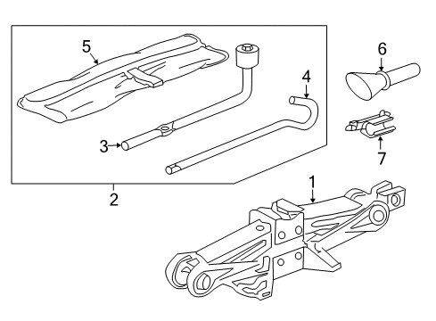 2021 Honda CR-V Jack & Components Clip, Emergency Nozzle Diagram for 17676-TLA-A01