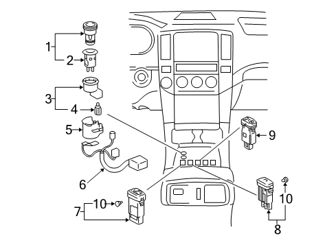 2007 Toyota 4Runner Heated Seats Switch Diagram for 89249-35060