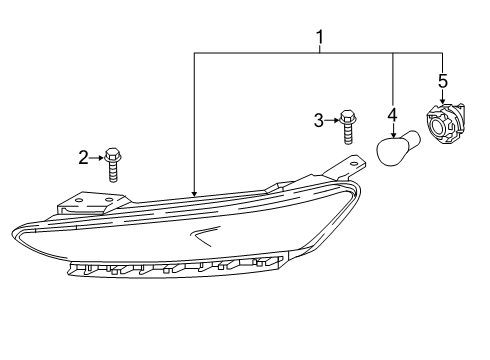 2019 Hyundai Kona Bulbs Lamp Assembly-Day Running Light, RH Diagram for 92208-J9210