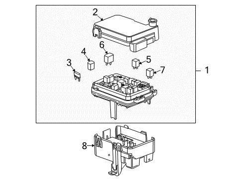 2017 GMC Terrain Starter Block Asm-Engine Wiring Harness Junction Diagram for 84080469