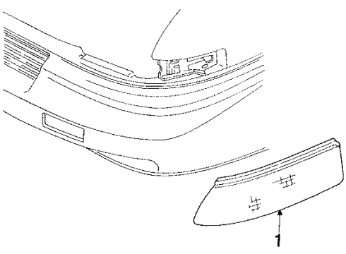 1996 Oldsmobile Silhouette Side Marker Lamps Lamp Asm-Front Side Marker Diagram for 5977378