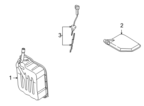 2008 Kia Rondo Transaxle Parts Oil Level Gauge Diagram for 465803A250