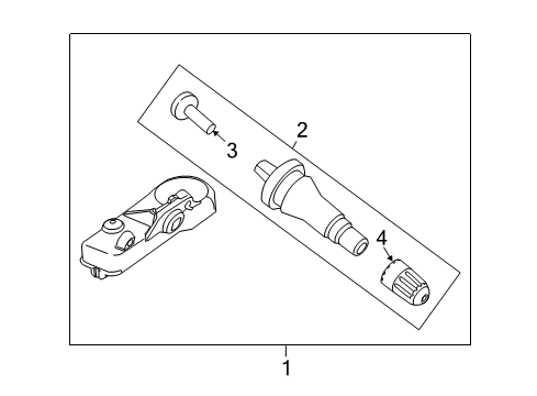 2016 Ford Police Interceptor Utility Tire Pressure Monitoring Tire Pressure Sensor Diagram for F2GZ-1A189-B