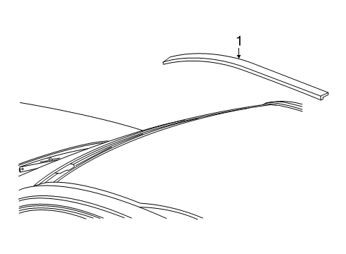 2016 Chevrolet Tahoe Exterior Trim - Roof Roof Molding Diagram for 84293174