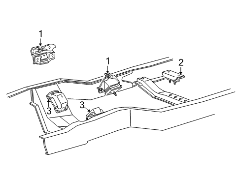 1992 Ford E-350 Econoline Engine & Trans Mounting Mount Bracket Diagram for F2UZ6028C