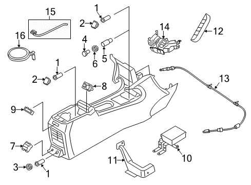 2019 Lincoln MKC Heated Seats Shift Control Cable Diagram for EJ7Z-7E395-F