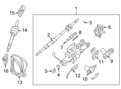 2003 Infiniti Q45 Steering Column & Wheel, Steering Gear & Linkage Shaft-Lower Diagram for 48822-AR20A