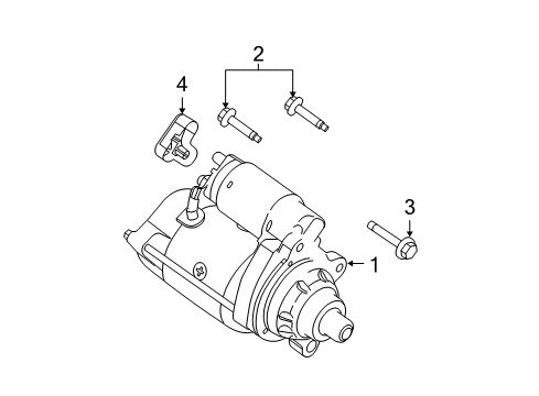 2010 Ford E-350 Super Duty Starter Starter Bolt Diagram for -W708960-S437M