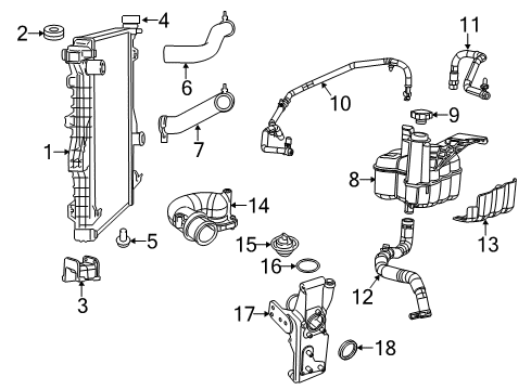 2017 Ram 2500 Radiator & Components Housing-THERMOSTAT Diagram for 68210190AA