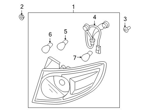 2012 Hyundai Santa Fe Bulbs Lamp Assembly-Rear Combination Outside, LH Diagram for 92401-0W500