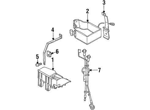 1999 Plymouth Breeze Battery Strap-Battery Diagram for 4696950