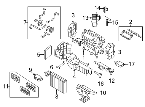 2017 BMW X6 Switches & Sensors Blower Unit Diagram for 64119291177