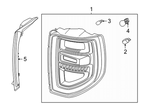 2021 Ford Bronco Sport Tail Lamps Exterior Bulbs Diagram for BK3Z-13466-B