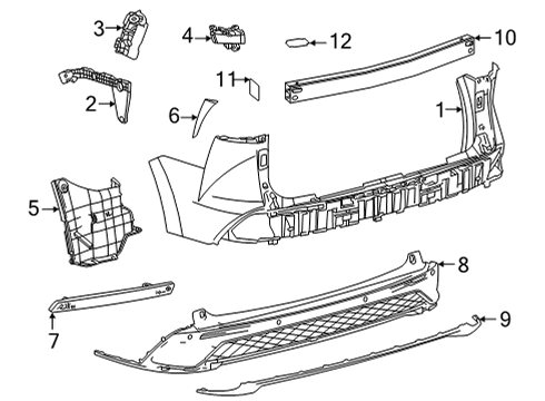 2021 Toyota Sienna Bumper & Components - Rear Reflector Diagram for 81910-08020