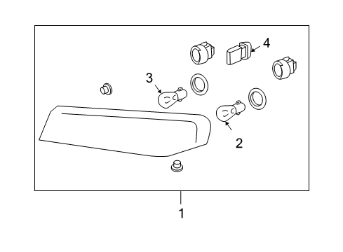 2007 Chevrolet Colorado Park & Signal Lamps Signal Lamp Bulb Diagram for 15208595