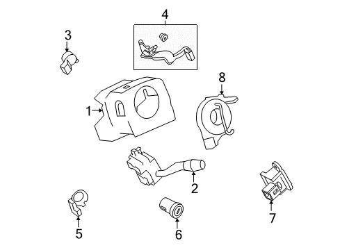 2009 Ford F-150 Anti-Theft Components Control Module Diagram for AL3Z-15604-D