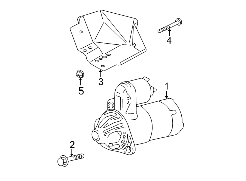 2003 Kia Sedona Starter Bolt Diagram for 21152-2G000