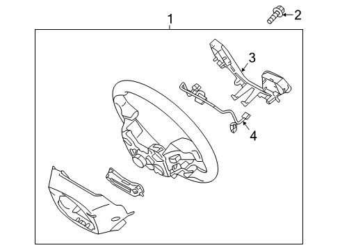 2016 Hyundai Sonata Steering Wheel & Trim Steering Remote Control Switch Assembly Diagram for 96720-C2060-UN5