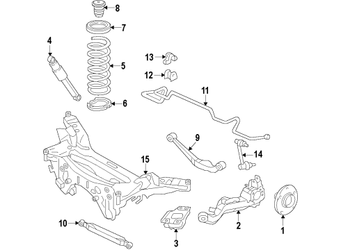 2018 Nissan Rogue Rear Suspension Components, Lower Control Arm, Upper Control Arm, Stabilizer Bar Spring-Rear Suspension Diagram for 55020-4BA1E