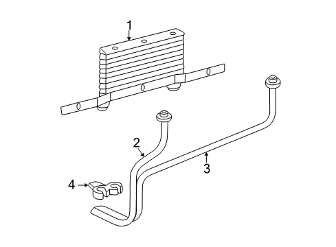 2004 Chevrolet Silverado 3500 Trans Oil Cooler Transmission Cooler Diagram for 89040217