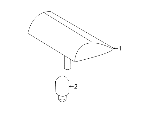 2009 Hyundai Elantra High Mount Lamps Lamp Assembly-High Mounted Stop Diagram for 92750-2H000-4W