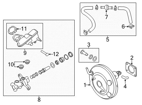 2014 Hyundai Accent Dash Panel Components Grommet Diagram for 58513-38500