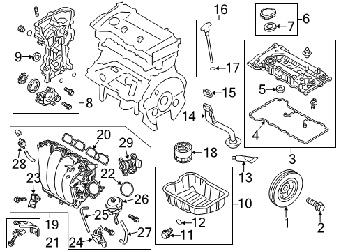 2012 Hyundai Elantra Powertrain Control Sensor Assembly-Map Diagram for 39300-2B100