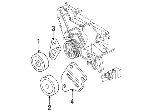 1997 Dodge Intrepid Belts & Pulleys Pulley-Idler Diagram for 4663563