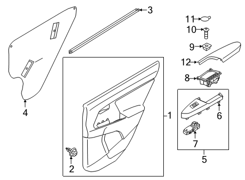 2018 Kia Sportage Rear Door Door Pull Handle, Right Diagram for 83740D9000WK