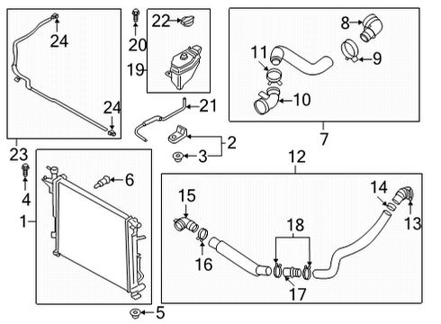 2021 Hyundai Santa Fe Radiator & Components Cap-Radiator RESERVO Diagram for 25330L0000