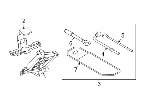2015 Kia Sportage Jack & Components Tool Set-OVM Diagram for 091303W000