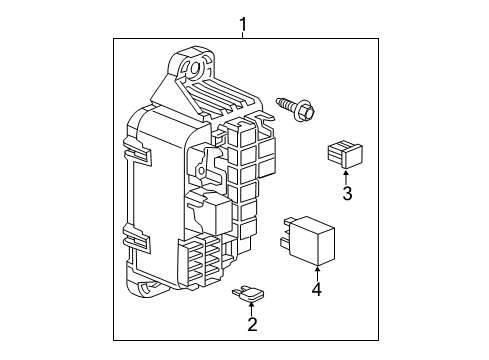 2022 Chevrolet Trax Fuse & Relay Junction Block Diagram for 95250936