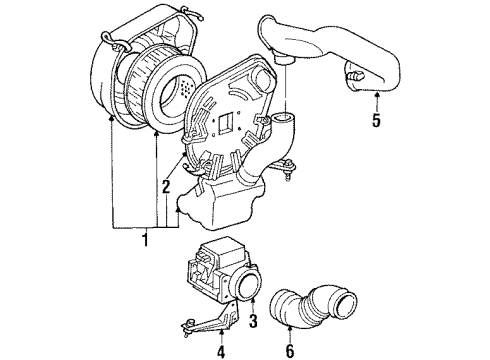 1985 Toyota MR2 Powertrain Control Throttle Position Sensor Diagram for 89452-20060