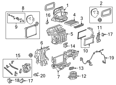 2019 GMC Sierra 1500 A/C & Heater Control Units Harness Diagram for 84837076