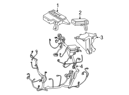 2002 Dodge Neon Electrical Components Fuse Housing And Relay Center Diagram for 4793903AD