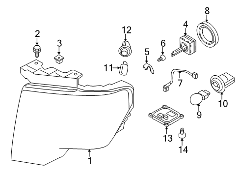 2013 Ford F-150 Headlamps Wire Diagram for DL3Z-13A006-E