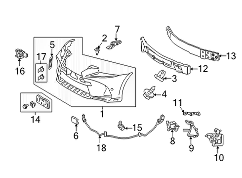 2021 Lexus IS300 Automatic Temperature Controls SENSOR, ULTRASONIC Diagram for 89341-06070-P1